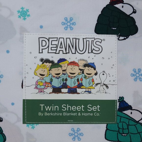Peanuts Snoopy Twin Sheet Set By Berkshire Polyester Winter Holiday Igloo - Picture 4 of 7